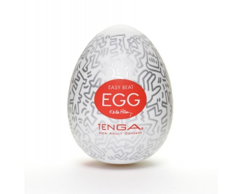 Яйцо мастурбатор Tenga Keith Haring EGG Party одноразовое Tenga (Япония)