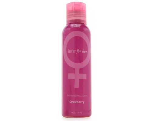 Массажное масло Lure® for Her Pheromone Massage Oil, Strawberry