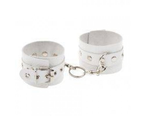 Наручники Leather Double Fix Leg Cuffs, White