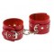 Наручники Leather Double Fix Leg Cuffs, Red