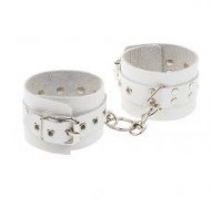 Наручники Leather Rastraints Hand Cuffs, White