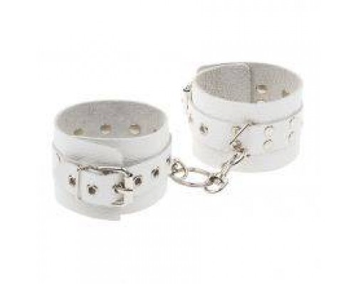 Наручники Leather Rastraints Hand Cuffs, White