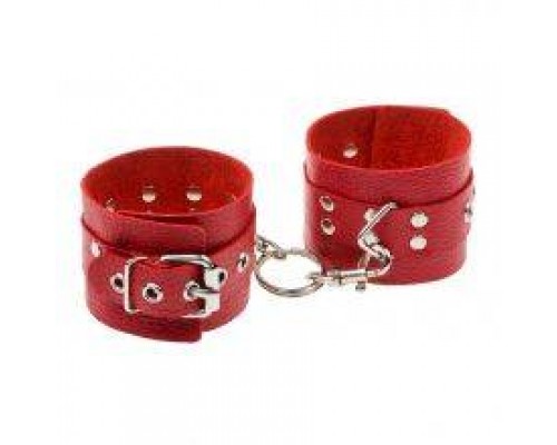 Наручники Leather Rastraints Hand Cuffs, Red