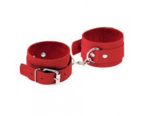 Наручники Leather Standart Hand Cuffs, Red