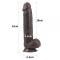 Фаллоимитатор 9.5'' Sliding-Skin Dildo, Brown