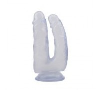 Фаллоимитатор двойной 6.3 Inch Dildo, Clear