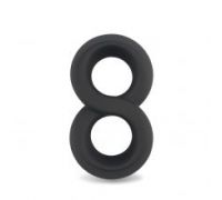 Двойное эрекционное кольцо Silicone Cockring, black