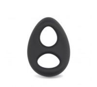 Двойное эрекционное кольцо Silicone Cockring, Black