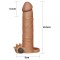 Насадка с вибрацией Add 3" Vibrating Penis Sleeve, Brown