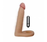 Анальная насадка с вибрацией 6.25" The Ultra Soft Double-Vibrating, Flesh