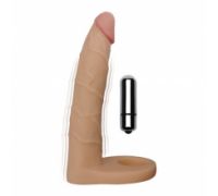 Анальная насадка с вибрацией 7" The Ultra Soft Double-Vibrating, Flesh