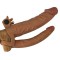 Насадка двойная с вибрацией Add 2" Vibrating Double Penis Sleeve, Brown