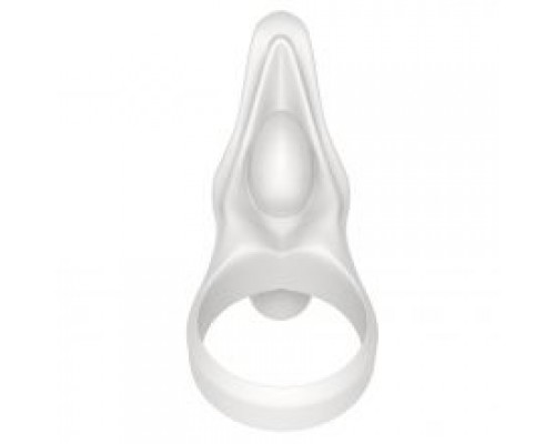 Эрекционное виброкольцо Power Clit Cockring, White