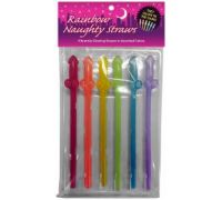 Коктельные трубочки Rainbow Naughty Straws