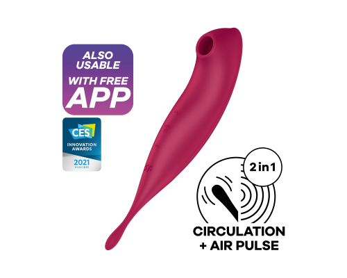 Стимулятор Satisfyer Twirling Pro Connect App dark red