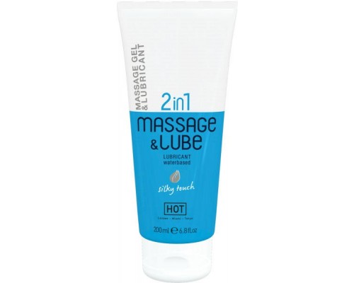 Лубрикант и массажный гель Massage-& Glide gel 2in1 Silky touch, 200 мл