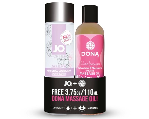 Подарочный набор System JO Limited Edition Promo Pack - Jo Agape (120мл) + DONA Flirty Massage (110)