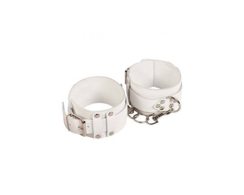 sLash - Оковы Leather Dominant Leg Cuffs,WHITE (280156)