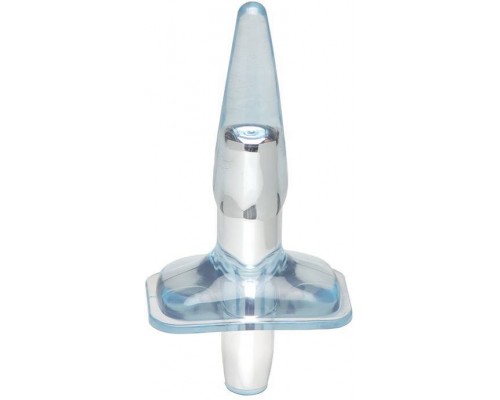 Dream Toys - Плаг с вибрацией MENZSTUFF PURRFECT PLUG, CLEAR BLUE (DT20039)