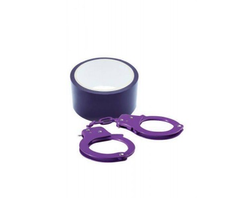 Dream Toys - Набор BONDX METAL CUFFS AND RIBBON, PURPLE (DT21002)