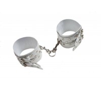 sLash - Оковы Leather Double Fix Leg Cuffs, WHITE (280192)