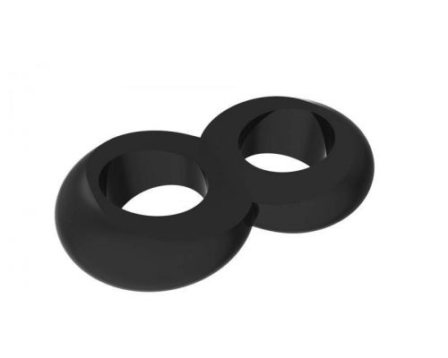 Chisa - Кольцо эрекционное Duo Cock 8 Ball Ring, BLACK (291019)