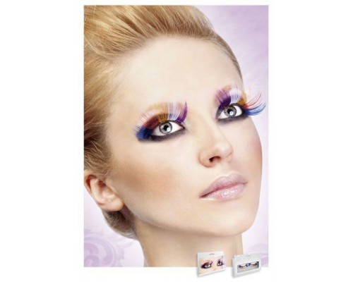 Baci Eyelashes - Реснички Multi-colored Glitter eyelashes (B529)