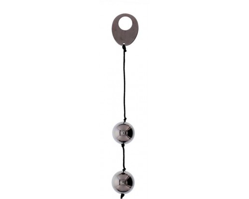 Seven Creations - Шарики вагинальные DOMINO METALLIC BALLS, CHROME BLACK (DT50903)