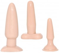 NMC - Набор анальных плагов VANILLA DIP 3-SIZE BUTT PLUGS SET (T111084)