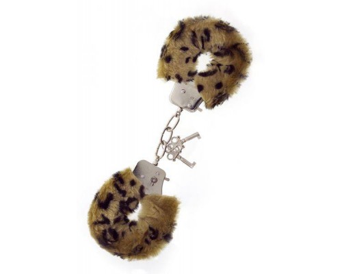 Dream Toys - Наручники, Metal Handcuff with Plush, LEOPARD (T160034)