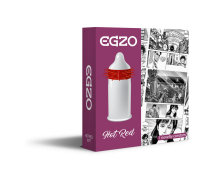 Насадка на член EGZO Hot Red (презерватив с усиками)