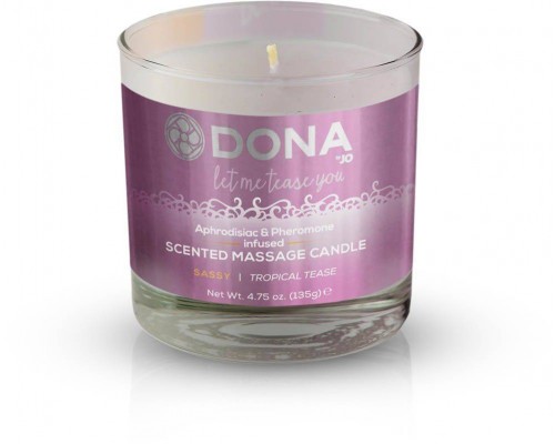 Массажная свеча DONA Scented Massage Candle Tropical Tease SASSY (135 гр)