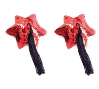 Tonga - Пестис Red Star Shape Sequin Pasties 8cm (T79YTS8RED)