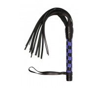 sLash - Флогер VIP Leather Flogger, BLACK/PURPLE (280138)