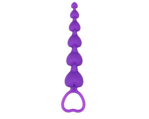 Chisa - Анальная цепочка Heart Booty Beads-Purple (291353)