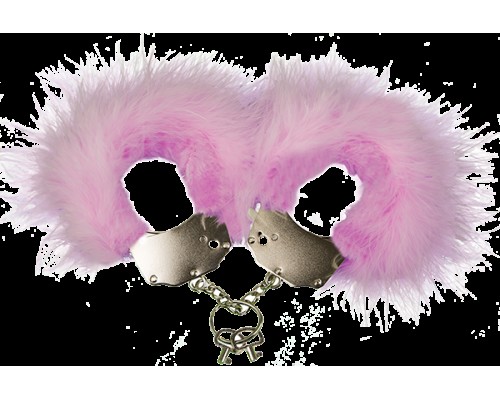 Наручники металлические с розовой отделкой Adrien Lastic Handcuffs Pink