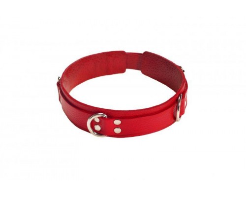 sLash - Ошейник Slave leather collar, RED (280241)