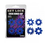 Chisa - Набор колец Cock Rings Set-blue (291004)