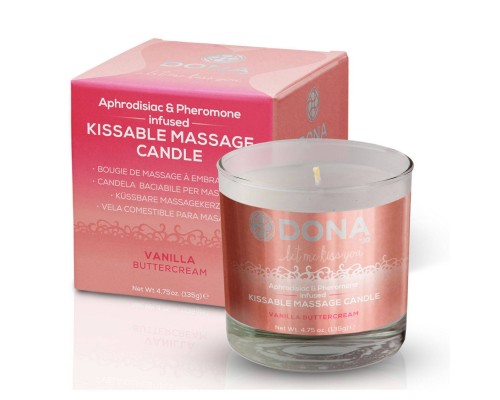 Массажная свеча DONA Kissable Massage Candle Vanilla Buttercream (125 мл)