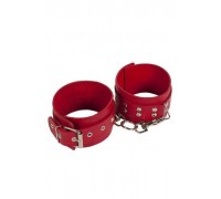 sLash - Оковы Leather Restraints Leg Cuffs, RED (280161)