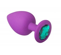 sLash - Анальная пробка, Purple Silicone Emerald, M (280272)