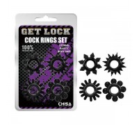 Chisa - Набор колец Cock Rings Set-black (291003)