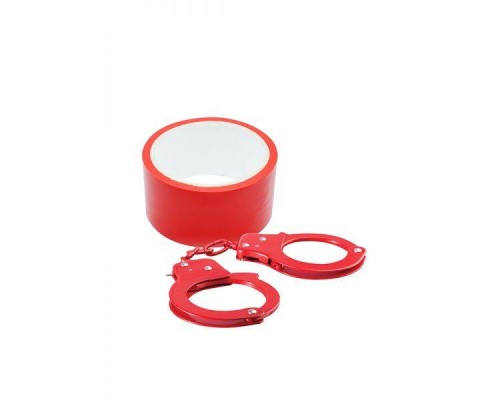 Dream Toys - Набор BONDX METAL CUFFS AND RIBBON, RED (DT20999)