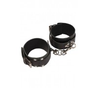 sLash - Оковы Leather Dominant Leg Cuffs, BLACK (280154)