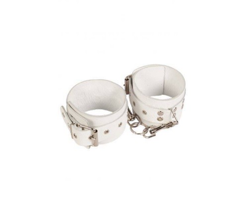 sLash - Оковы Leather Restraints Leg Cuffs, WHITE (280162)