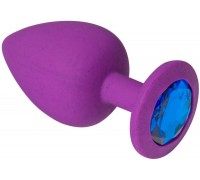 sLash - Анальная пробка, Purple Silicone Sapphire, L (280581)