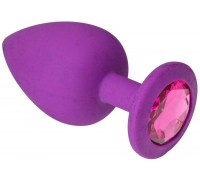 sLash - Анальная пробка, Purple Silicone Pink-Rhodolite, L (280589)
