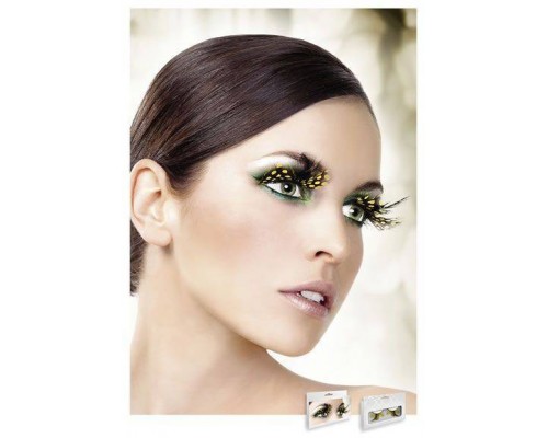 Baci Eyelashes - Реснички Yellow Feather Eyelashes (B627)