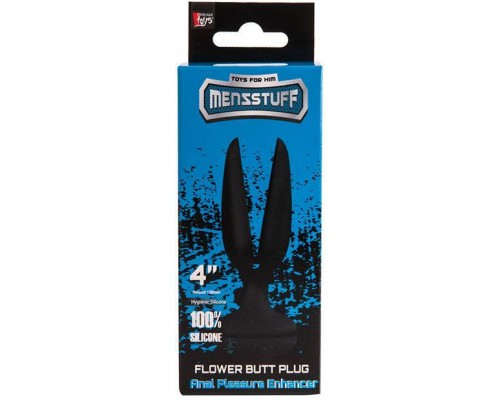 Dream Toys - MENZSTUFF FLOWER BUTT PLUG 4INCH BLACK (DT21248)