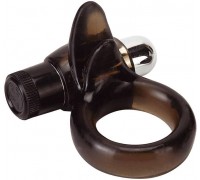 Seven Creations - Кольцо вибрирующее Vibro Ring Clitoral Tongue, BLACK (DT50638)